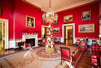 2022 Red Room Holiday Decorations, Biden Administration