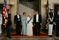 President and Mrs. Bush with Queen Elizabeth II and Prince Philip