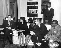 President Kennedy and Vice President Johnson with Wilma Rudolph