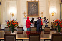 Visitors in the State Dining Room