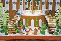 Details of "All Creatures Great and Small" Gingerbread House