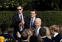 President Biden Greets Guests at 2023 Turkey Pardon Ceremony