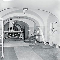 Workers Repaint Ground Floor Corridor, Kennedy Administration