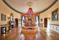 2024 Blue Room Holiday Decorations, Biden Administration