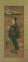 Kakemono Panel: Woman Holding a Parasol