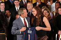 President Bush Receives NCAA Champions