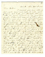 Alphonso Barto to William Barto, Alphonso Barto Papers