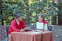 President and Mrs. Reagan Deliver Radio Address at Camp David