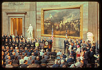 President Johnson Speaks at Voting Rights Act Ceremony