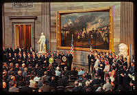 President Johnson Speaks at Voting Rights Act Ceremony